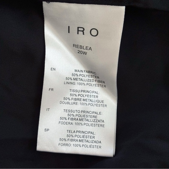 IRO Reblea Mini Copper Metallic Ruffle Dress Sz 36 US 4 - Picture 7 of 9